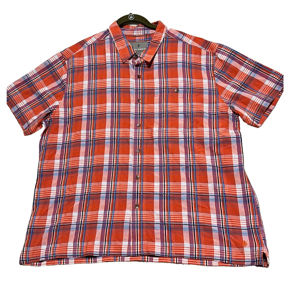 Royal Robbins XXL Plaid Short Sleeve Standard Fit Shirt Modal Button Down - Picture 3 of 9